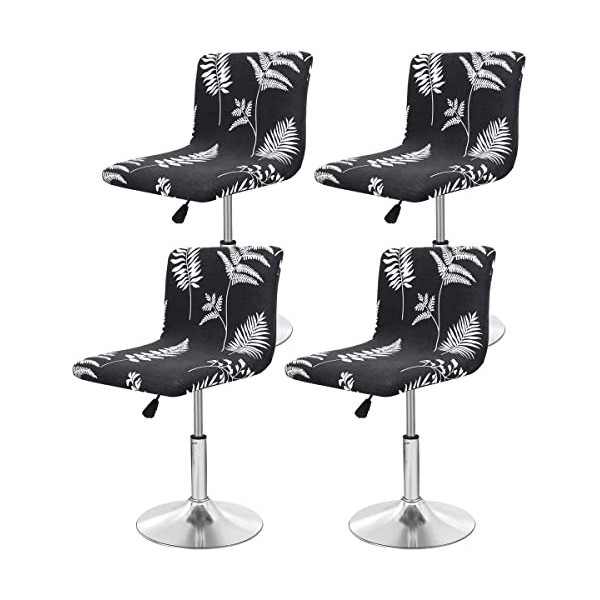 Housse Tabouret de Bar en Velours Lot de 2/4/6 Extensible Couvre de Tabouret de Bar de pub Couverture de Tabouret Haute Houss