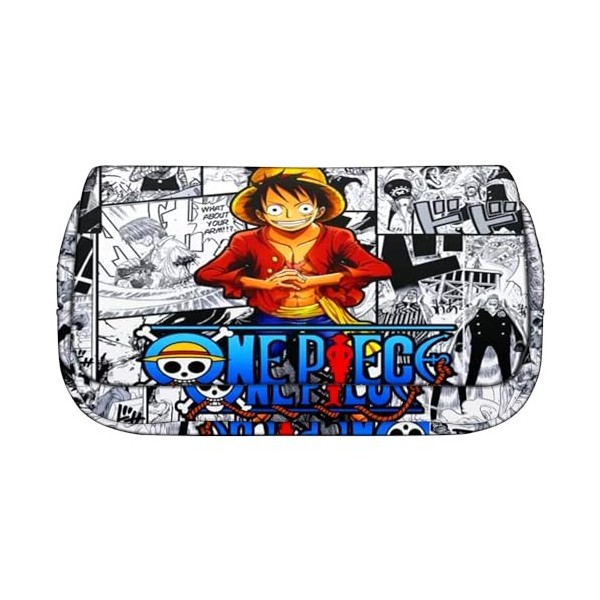 OneePiece Trousse à Crayons, Luuffy Crayon Sacs Grande Capacité Étui à Crayons Papeterie des Gamins Sac 3D Imprimée Trousse à