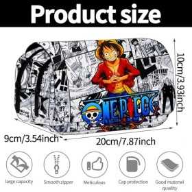 OneePiece Trousse à Crayons, Luuffy Crayon Sacs Grande Capacité Étui à Crayons Papeterie des Gamins Sac 3D Imprimée Trousse à