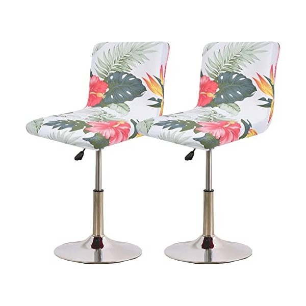 Housse Tabouret de Bar en Velours Lot de 2/4/6 Extensible Couvre de Tabouret de Bar de pub Couverture de Tabouret Haute Houss