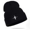 Roffatide Anime One Piece Bonnets Casquettes Skull and Crossbones à Revers Bonnet de tête de Mort Brodé Bonnet dhiver Noir