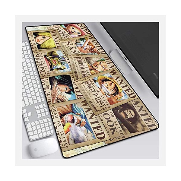 Tapis De Souris Onepiece 900X400Mm, Tapis De Souris De Jeu Ultra-Précis Et Rapides avec Une Base De 3Mm DÉpaisseur, pour Ord