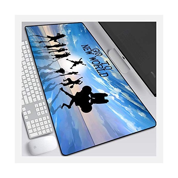 Tapis De Souris Onepiece 900X400Mm, Tapis De Souris De Jeu Ultra-Précis Et Rapides avec Une Base De 3Mm DÉpaisseur, pour Ord