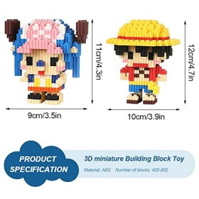 BESTZY One Piece Building Block Set, One Piece Mini Block Models Micro Briques Jouets Nano Blocs Jouets Mini Blocs de Constru