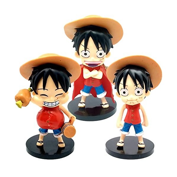 One Piece Figure, One Piece Gâteau Topper, Décoration de Gâteau, Cake Topper Enfants Anniversaire Décoration de Gâteau Annive