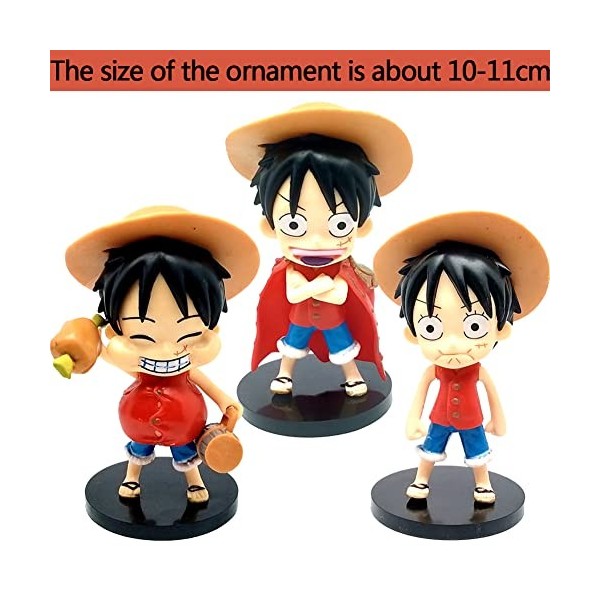 One Piece Figure, One Piece Gâteau Topper, Décoration de Gâteau, Cake Topper Enfants Anniversaire Décoration de Gâteau Annive