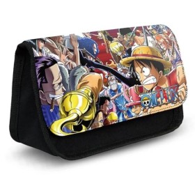 CBOSNF Anime Trousse à Crayons de One Piece Grande Capacité étudiants Papeterie Luffy Organisateur Multicouches Étui à Crayon
