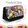 CBOSNF Anime Trousse à Crayons de One Piece Grande Capacité étudiants Papeterie Luffy Organisateur Multicouches Étui à Crayon