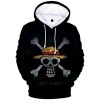 OLIPHEE Garçon One Piece Sweat à Capuche Impression 3D Couleur Pull Japonais Anime Luffy Ace Hoodie Pullover HZ-19743 L