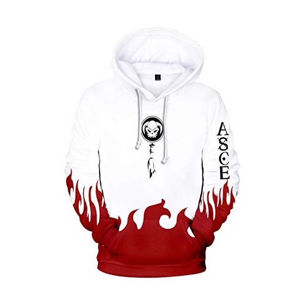 OLIPHEE Garçon One Piece Sweat à Capuche Impression 3D Couleur Pull Japonais Anime Luffy Ace Hoodie Pullover HZ-19743 L
