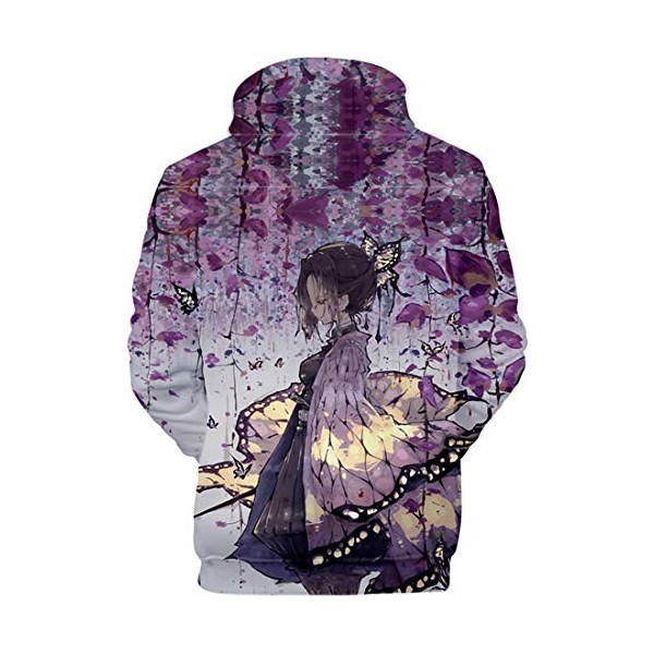 OLIPHEE Homme 3D Sweat Sweater avec Capuche Pull Imprimé Anime Occasionnel Hoodies Couple Manches Longues 73,XL 