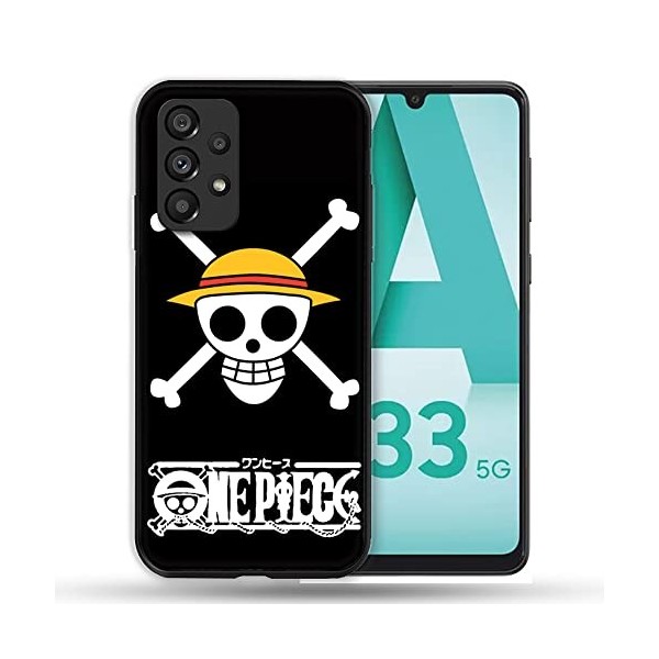 Cokitec Coque pour Samsung Galaxy A33 5G Manga One Piece Tete de Mort Multicolore