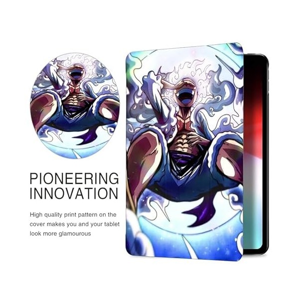 Tablet Coque pour Lenovo Tab P11 Pro TB-J706F 11.5, Étui avec One Piece Dessin Motifs Luffy Gear 5 Nika Animés avec Fonctio