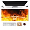 Tapis de Souris One Piece 900x400mm Tapis de Souris XXL Multifonction Gaming Mousepad XXL Grand sous Main, Anime Souris 3mm B