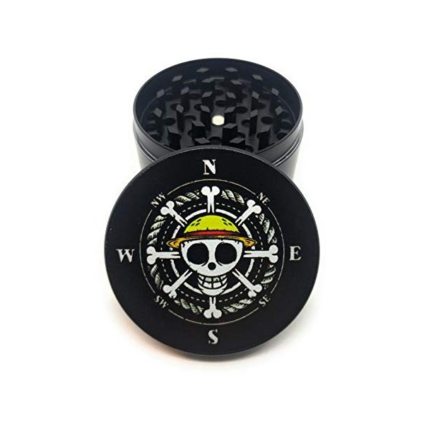 Royale grinder Chapeau de paille 50mm Grinder 4 Parties Design Moulin à épices avec récupérateur de Pollen Grinder Zinc modèl