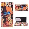 LGQHCE One Piece Portefeuille One Piece Enfant Portefeuille Dessin Animé Long Portefeuille Carte Bancaire Carte Membre Coupon
