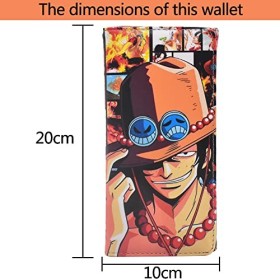 LGQHCE One Piece Portefeuille One Piece Enfant Portefeuille Dessin Animé Long Portefeuille Carte Bancaire Carte Membre Coupon