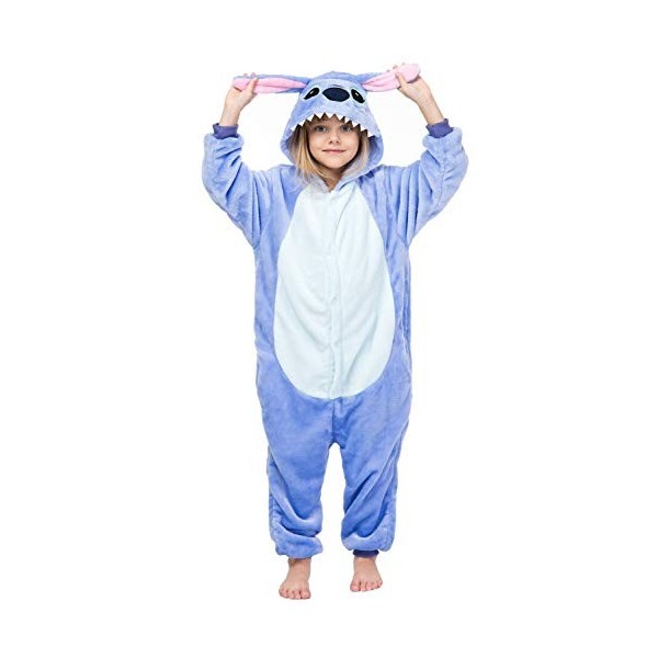 ALANTOP Enfants Pyjamas Cosplay Dessin Animé Animal À Capuche Vacances Onesies Combinaisons Polaire Vêtements De Nuit Enfants