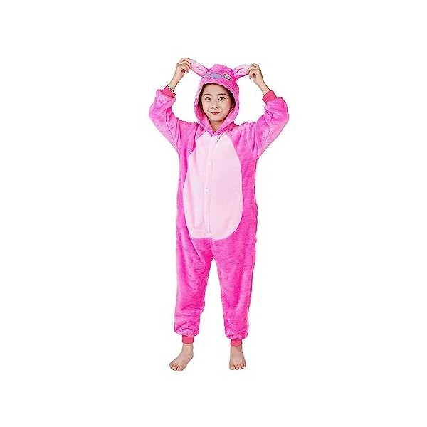 ALANTOP Enfants Pyjamas Cosplay Dessin Animé Animal À Capuche Vacances Onesies Combinaisons Polaire Vêtements De Nuit Enfants
