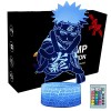 Yelyung Anime Veilleuse 3D pour Enfants,Veilleuse Anime,Télécommande 16 Couleurs Changement 3D Illusion Lampe Et Art Déco Lam