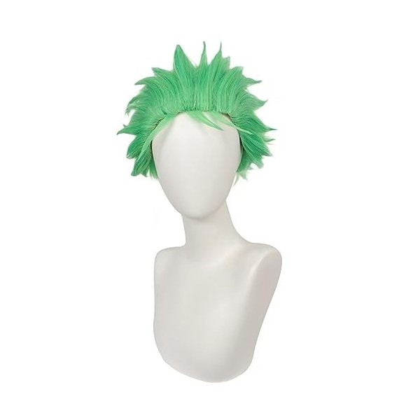 Nicelisa Roronoa Zoro ONE PIECE herbe courte vert moelleux hommes garçons anime cosplay Halloween Party cosplay costume perru