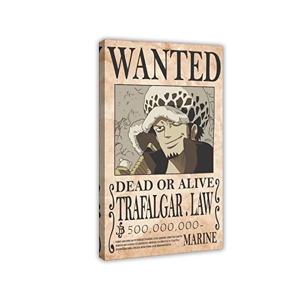 FUKITT One Piece Monkey D Luffy Dernier poster sur toile Poster Décoration murale pour salon et chambre à coucher Style sans 