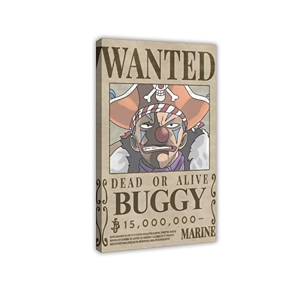 FUKITT One Piece Monkey D Luffy Dernier poster sur toile Poster Décoration murale pour salon et chambre à coucher Style sans 