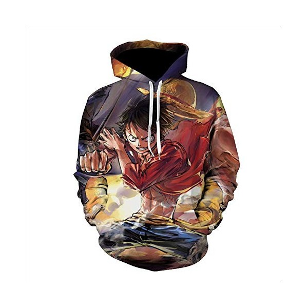 CHENMA Hommes One Piece 3D Imprimer Pull Sweat à Capuche avec Poche Kangourou Couleur 14, Étiquette M/EU S 