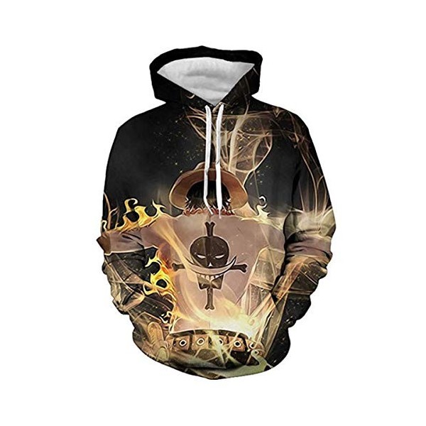 CHENMA Hommes One Piece 3D Imprimer Pull Sweat à Capuche avec Poche Kangourou Couleur 14, Étiquette M/EU S 