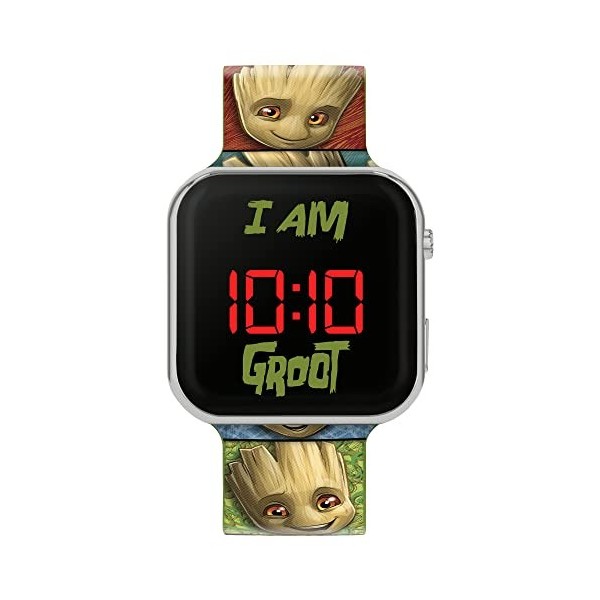 Disney Marvel Guardian of The Galaxy Groot Bracelet imprimé LED Montre GLX4001