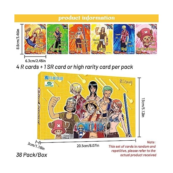 180 Pièces Cartes Anime, Porte-Cartes à Collectionner, Cartes à Collectionner Anime, Trading Card Booster Box Anime Games, Tr