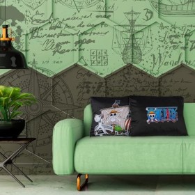 One Piece Housse de Coussin Anime Manga Lot 2 Housses de Coussins Décoratifs Canapé ou Lit Enfant Ado 35x35 et 50x30 cm
