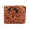 Roffatide Anime One Piece Luffy Hommes Portefeuille en Similicuir Portefeuille Court à Deux Volets Porte-Cartes Portefeuille