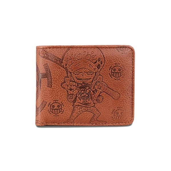 Roffatide Anime One Piece Luffy Hommes Portefeuille en Similicuir Portefeuille Court à Deux Volets Porte-Cartes Portefeuille