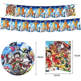 Fournitures de Fête DAnniversaire, One Piece Ensemble de Vaisselle de Fête Décorations danniversaire Ensemble Vaisselle Ann