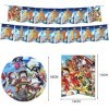 Fournitures de Fête DAnniversaire, One Piece Ensemble de Vaisselle de Fête Décorations danniversaire Ensemble Vaisselle Ann