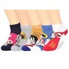 Roffatide anime One Piece Luffy bottines 5 couples no show chaussettes bas pour hommes et femmes