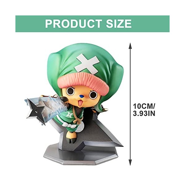 IFHDO One Piece Figure, 10 cm Anime PVC Tony Figure Tony Tony Chopper Figure Poupée Cadeau pour Enfants Tony Chopper Action F