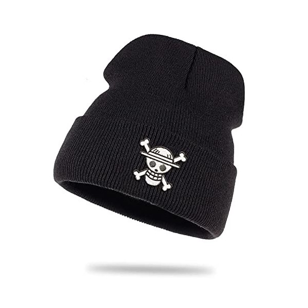 Chapeau tricoté à Volants Luffy Monkey D.Un Chapeau de Laine Chapeau dhiver Roll Cap Zoro Bonnet Marin Unisexe pièce