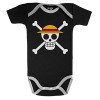 Baby Geek Drapeau de Luffy - Body Bébé manches courtes - Coton - Noir 3-6 mois 