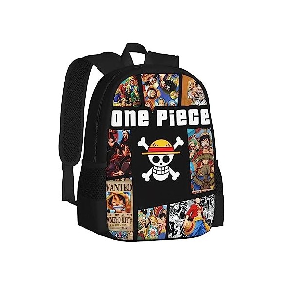 OBLRXM Anime O-ne Piece Sac à Dos 1 PCS Straw Hat Crew dessin animé 3D Sac décole pour Ordinateur Portable 20L Grande Capaci