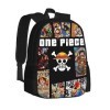 OBLRXM Anime O-ne Piece Sac à Dos 1 PCS Straw Hat Crew dessin animé 3D Sac décole pour Ordinateur Portable 20L Grande Capaci