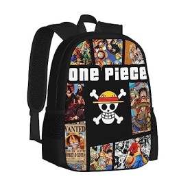OBLRXM Anime O-ne Piece Sac à Dos 1 PCS Straw Hat Crew dessin animé 3D Sac décole pour Ordinateur Portable 20L Grande Capaci