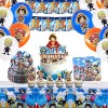 Vaisselle Anniversaire One Piece,Decoration Anniversaire One Piece,Thème Assiettes Serviettes Nappes Ballons Decoration Gatea