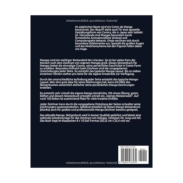 Manga Skizzenbuch: 150 leere Seiten mit wechselnden Seitenlayouts. Das Workbook für echte Manga-Fans