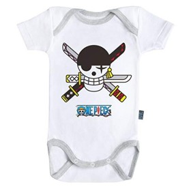 Baby Geek Emblème Zoro - One Piece - Body Bébé manches courtes 3-6 mois 