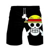 WANHONGYUE Anime One Piece Monkey D Luffy Short de Plage Maillot de Bain Homme 3D Imprimé Été Beach Board Shorts Swim Trunks 