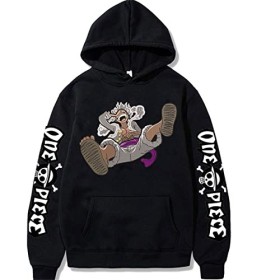 Sybnwnwm Anime One Piece Sweat à Capuche Zoro Luffy Pull 3D Imprimé Ace Chopper Nami Sweatshirt Hoodie Pull