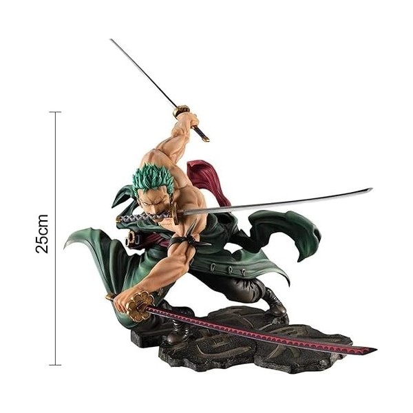 Miotlsy Figurine Zoro, 26cm PVC Zorro Action Statue Cartoon Anime Personnage Rose Enfants Adulte Anime Collection Jouet Table