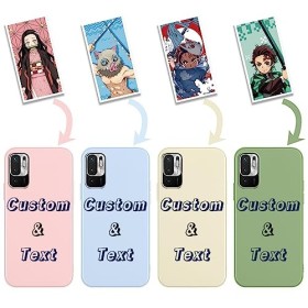 LYUBFDC Coque pour Xiaomi Redmi Note 10 5G /10T 5G/Poco M3 Pro 4/5G 6.5 Anime Demon Slayer Tanjirou Kamado Nezuko Zenitsu I